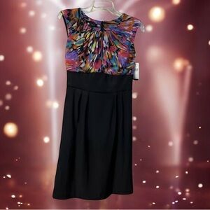 New ~ Dress ~ AB Studio ~ Women’s ~ Small ~ Black & Multicolored ~ Size 4 ~ NWT